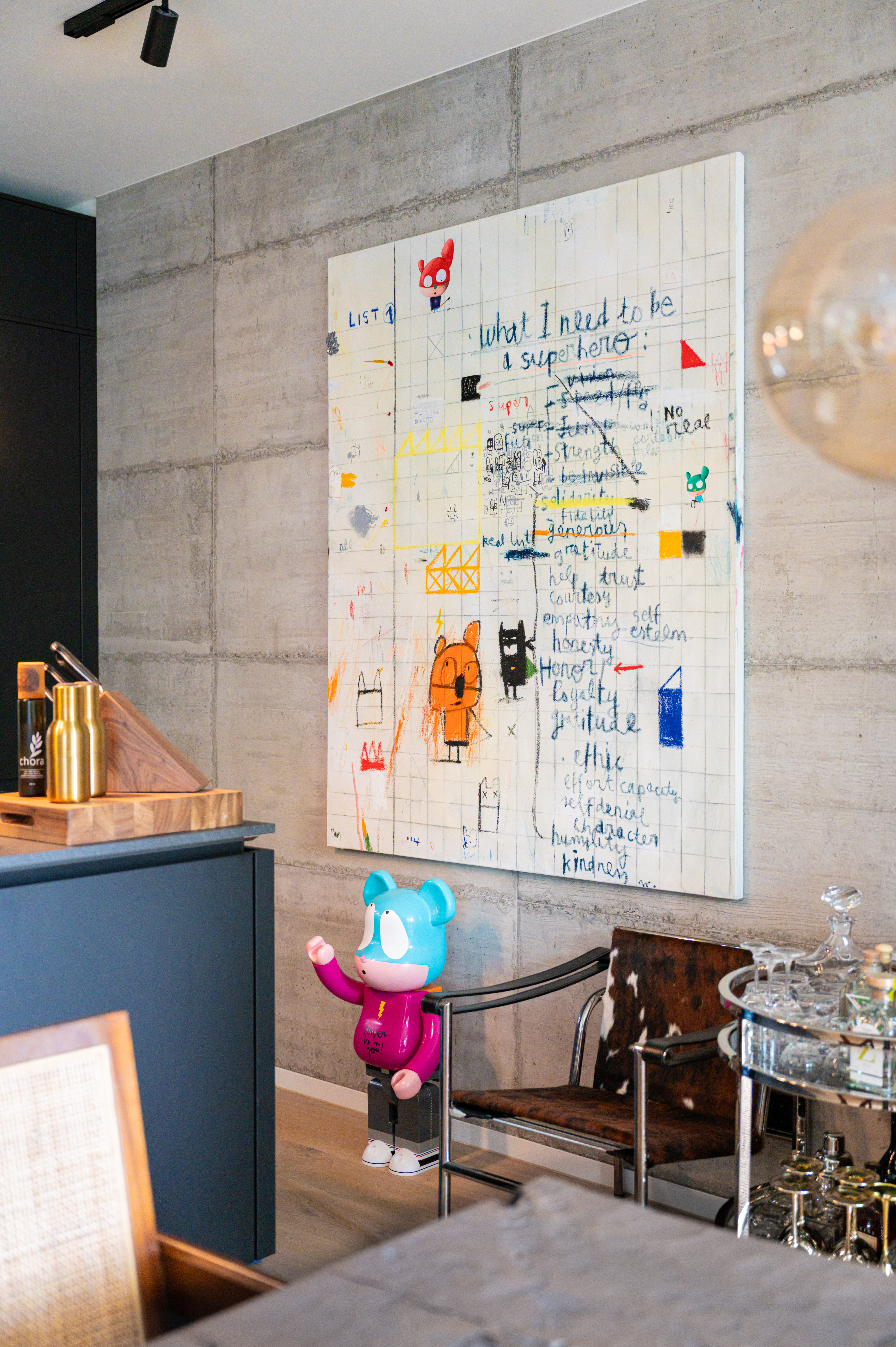 Interior view with contemporary artworks from Andrew Jovic Collection